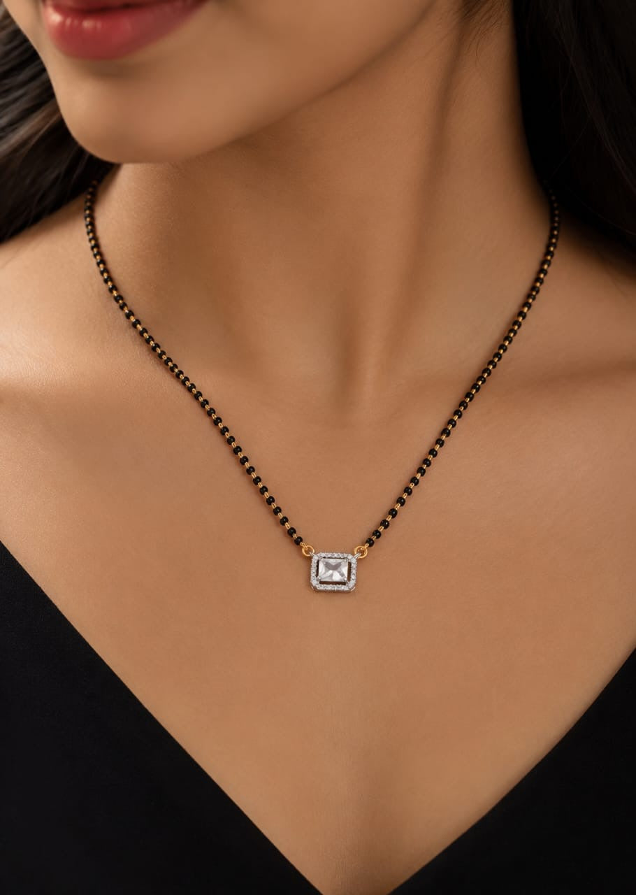 Solitaire Square Mangalsutra