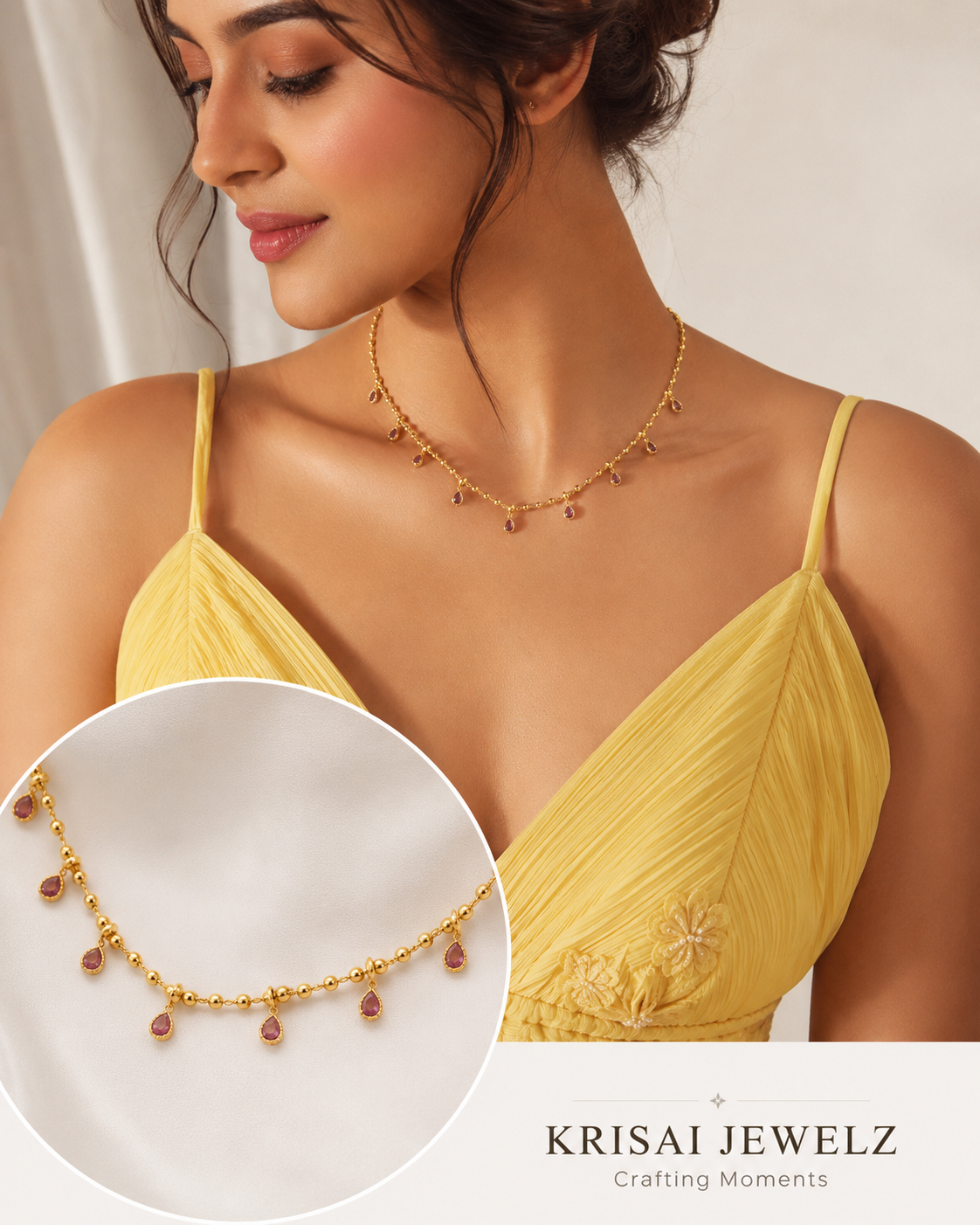 Ruby Drop Necklace