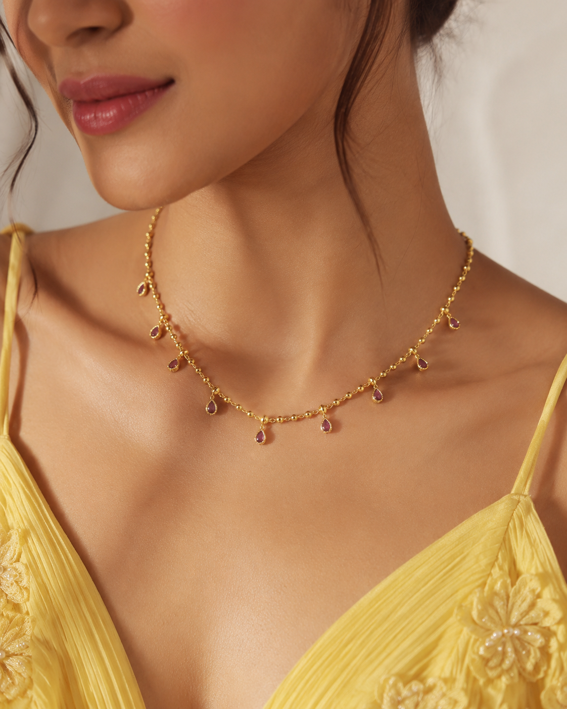 Ruby Drop Necklace