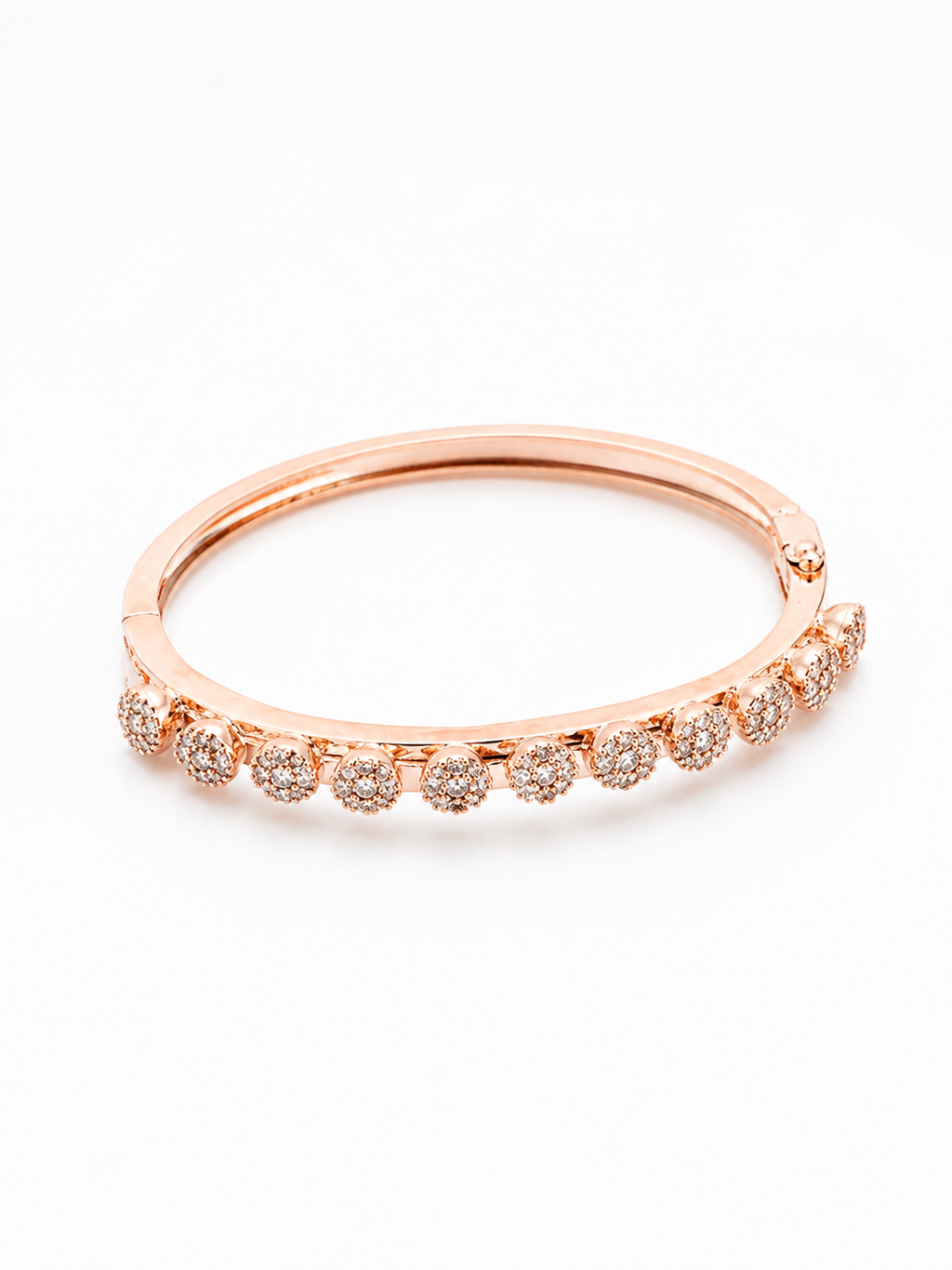 Rose Gold Floral Bangle