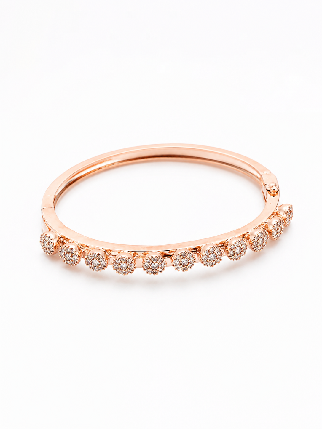 Rose Gold Floral Bangle