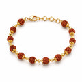 Premium Gold Finish Rudraksha Bracelet
