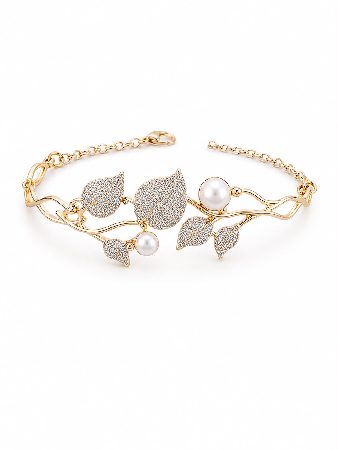 Pearl Leaf Bracelet