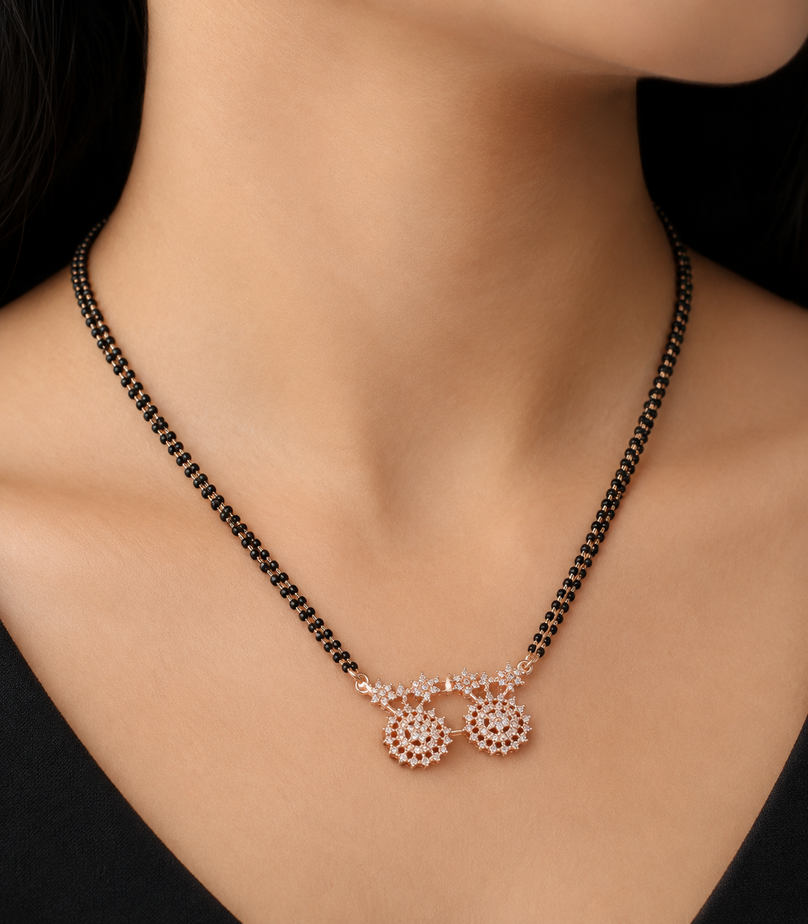 Celestial Twin Bloom Mangalsutra