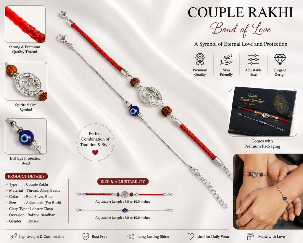 Eternal Bond Couple Rakhi Set